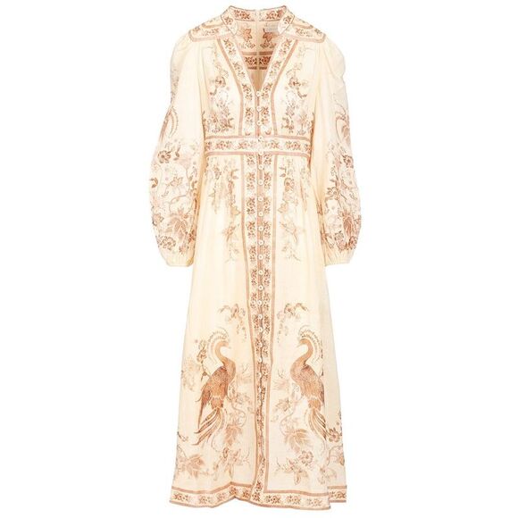 ZIMMERMANN Dresses & Skirts - Zimmermann Women Indra Plunge Midi Dress